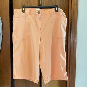 Chico’s size 2.5 tangerine knee length shorts.